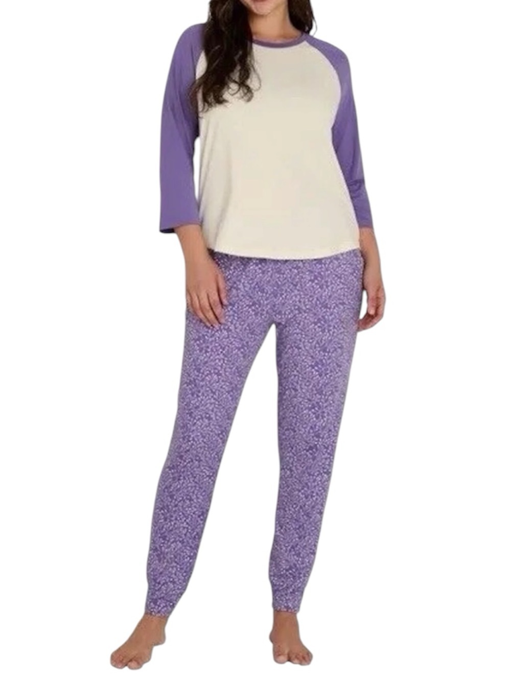 Eddie Bauer Women's 2 Piece Ultra Soft Sleep Pajama Set Purple M